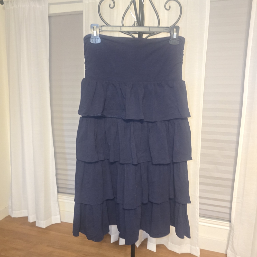 J. Crew Navy Tiered Mini Dress